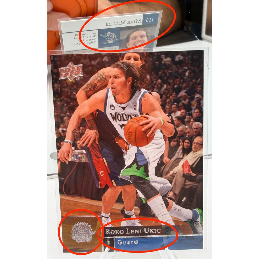 2009-10 Upper Deck Mike Miller #113 Roko Leni Ukic Error Card Misprint Rare NM